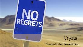 Presentation with desert - Beautiful presentation design featuring war palestine - no regrets sign backdrop and a coral colored foreground