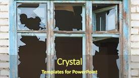  Presentation with war room - PPT theme featuring war room - broken window background and a tawny brown colored foreground