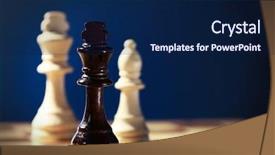  Presentation with blue chess - Slides consisting of war soft - chess pieces and game board background and a navy blue colored foreground