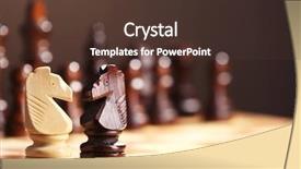  Presentation with board game - Theme enhanced with war soft - chess pieces and game board background and a  colored foreground