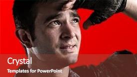  Presentation with reflection looking back to go forward - Beautiful presentation featuring war soft - serious young soldier looking forward backdrop and a  colored foreground