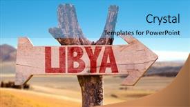  Presentation with dry - Cool new presentation theme with war tobruk - libya wooden sign with dry backdrop and a light blue colored foreground