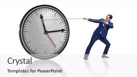  Presentation with time management - Amazing presentation theme having war victims - businessman in time management concept backdrop and a white colored foreground