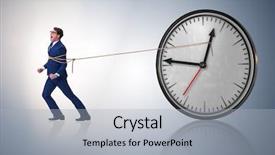  Presentation with human resource management resources concept - PPT theme consisting of war victims - businessman in time management concept background and a  colored foreground