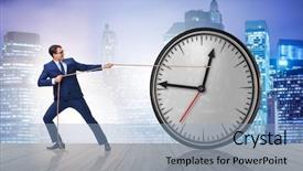  Presentation with human resource management resources concept - Cool new PPT layouts with war victims - businessman in time management concept backdrop and a light blue colored foreground