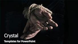  Presentation with black hands - Audience pleasing PPT theme consisting of war victims - closeup rear view backdrop and a black colored foreground