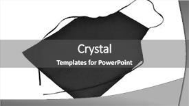  Presentation with apron - PPT theme with ware house - black kitchen apron background and a dark gray colored foreground