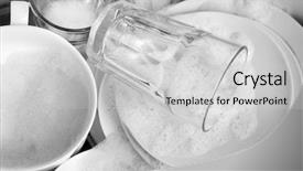  Presentation with pile - Audience pleasing slides consisting of ware house - pile of dishes in sink backdrop and a  colored foreground