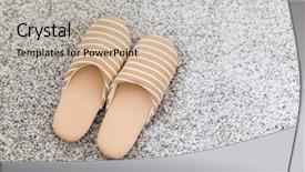  Presentation with soft drink cola bottle - Presentation theme with ware house - soft brown color slippers background and a mint green colored foreground