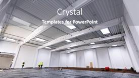  Presentation with building construction - Amazing presentation theme having warehouse-construction-site-building backdrop and a gray colored foreground