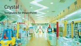  Presentation with mall - Amazing slides having warehouse customer service - shopping mall backdrop and a mint green colored foreground