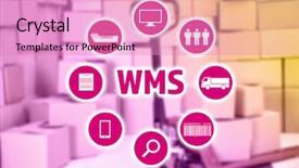  Presentation with cardboard - Beautiful PPT layouts featuring warehouse management system concept cardboard backdrop and a coral colored foreground