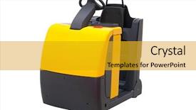  Presentation with tractor - Slides having warehouse mini tractor background and a  colored foreground