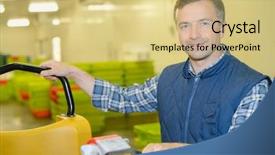  Presentation with warehouse - Beautiful presentation theme featuring warehouse backdrop and a yellow colored foreground