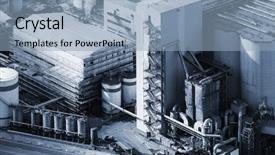  Presentation with seaport - Colorful slides enhanced with warehouses in the seaport backdrop and a light blue colored foreground