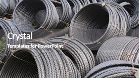  Presentation with warehousing - Audience pleasing PPT theme consisting of warehousing a sheaf of a metal cable backdrop and a gray colored foreground