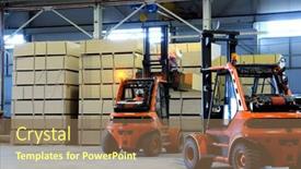  Presentation with warehousing - Audience pleasing PPT theme consisting of warehousing-of-wooden-slabs backdrop and a violet colored foreground