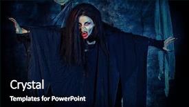  Presentation with vampire - Slide deck having warewolf - bloodthirsty vampire flying background and a black colored foreground