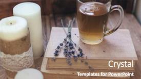  Presentation with herbal - Cool new PPT theme with warm and cozy windowsill light backdrop and a coral colored foreground