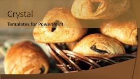  Presentation with french pastry - Presentation theme featuring warm-and-fresh-french-pastry background and a  colored foreground