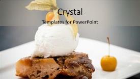  Presentation with vanilla - Colorful slide set enhanced with tatin with vanilla ice cream backdrop and a mint green colored foreground