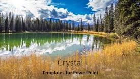  Presentation with water park - Colorful PPT theme enhanced with warm-autumn-day-in-jasper backdrop and a gold colored foreground