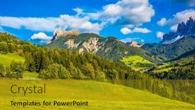  Presentation with rural tourism concept - Presentation consisting of warm-autumn-day-rural-pastoral background and a gold colored foreground