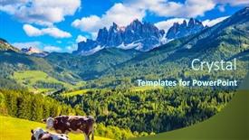  Presentation with autumn - Colorful PPT layouts enhanced with warm-autumn-in-the-dolomites backdrop and a ocean colored foreground