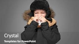  Presentation with clothes - Cool new presentation theme with pneumonia - cute little boy in warm backdrop and a dark gray colored foreground