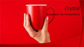  Presentation with cold coffee - Beautiful slide deck featuring warm coffee in cold weather backdrop and a black colored foreground