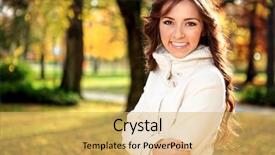  Presentation with safari park beautiful wildlife animal - Beautiful theme featuring warm color - beautiful young woman in autumn backdrop and a  colored foreground