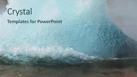  Presentation with iceland - Presentation with warm color - geyser in iceland background and a  colored foreground