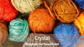  Presentation with wool - PPT theme featuring warm color - wool knitting background and a coral colored foreground