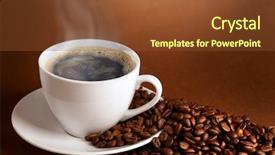  Presentation with coffee borders - Slides having warm cup of coffee background and a tawny brown colored foreground