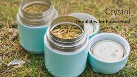  Presentation with picnic - PPT layouts enhanced with warm-food-in-a-thermos background and a yellow colored foreground