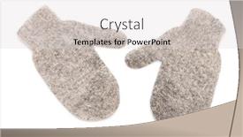  Presentation with wool - Beautiful presentation theme featuring warm gloves made of wool on a white background backdrop and a light gray colored foreground