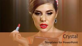  Presentation with glow - Slide set with warm-glow and sun flare background and a coral colored foreground