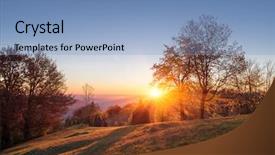  Presentation with glow - Presentation theme enhanced with warm glow stacks dry background and a light blue colored foreground