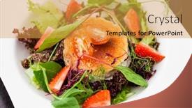  Presentation with melon - Slide set featuring warm-goat-cheese-salad background and a yellow colored foreground