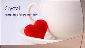  Presentation with heart diseases - PPT theme with warm hearted - coffee and heart background and a  colored foreground