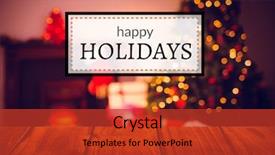  Presentation with happy birthday frame holiday - PPT layouts with warm home and christmas tree background and a red colored foreground