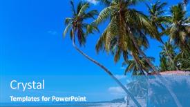  Presentation with sand ocean - PPT theme having warm-indian-ocean-fabulous-beach background and a teal colored foreground