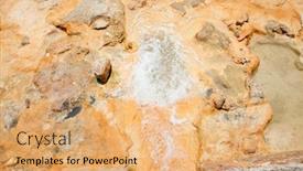  Presentation with water springs - Audience pleasing slide deck consisting of warm-medicinal-spa-water backdrop and a coral colored foreground