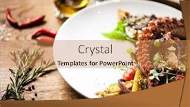  Presentation with octopus - Theme enhanced with warm-octopus-salad-with-stir background and a coral colored foreground