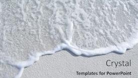  Presentation with waves - Cool new theme with warm-sand-and-sea-waves backdrop and a light gray colored foreground