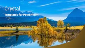  Presentation with abraham - Audience pleasing PPT theme consisting of warm-september-in-the-mountains backdrop and a teal colored foreground