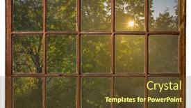  Presentation with fall foliage - Slides having warm-sun-shining-through-tree background and a tawny brown colored foreground