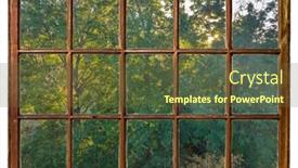  Presentation with fall foliage - Slide deck having warm-sun-shining-through-tree background and a tawny brown colored foreground