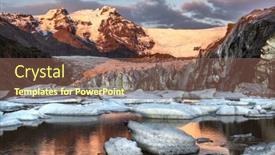  Presentation with sunlight - PPT theme enhanced with warm-sunlight-across-the-ice background and a violet colored foreground