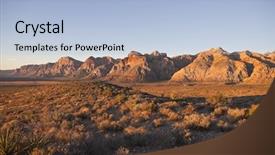  Presentation with nevada desert - PPT theme consisting of warm sunrise light in nevada background and a  colored foreground